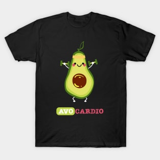 Avo cardio on black T-Shirt